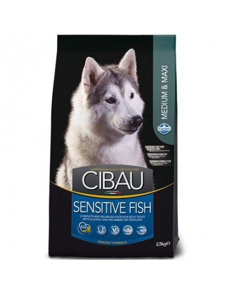 Cibau Sensitive Fish Kg. 2,5 Crocchette per Cani Adulti Taglia Media e Maxi