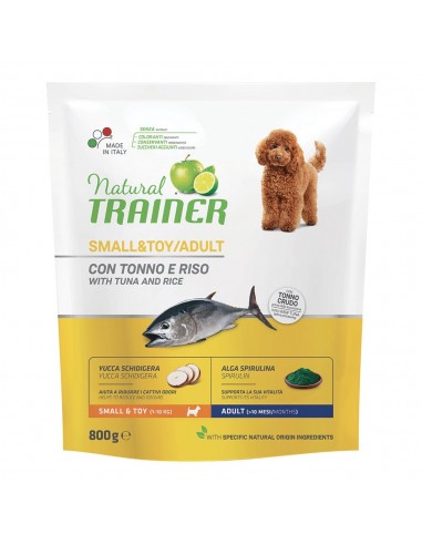 TRAINER DOG NATURAL SMALL & TOY PESCE (TONNO) RISO GR.800