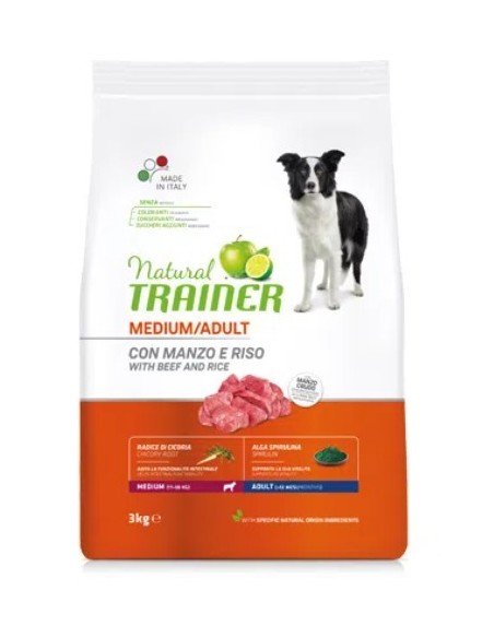 TRAINER DOG NATURAL MEDIUM MANZO RISO  KG.3