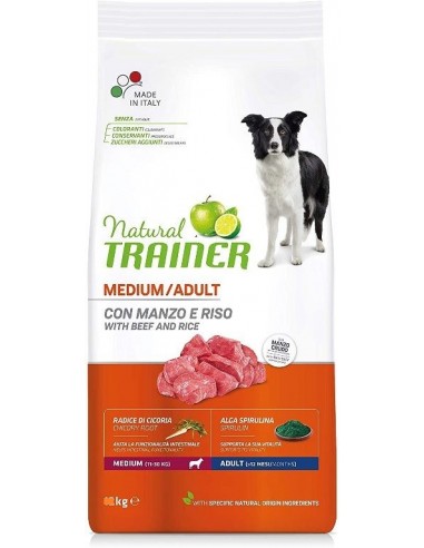 TRAINER DOG NATURAL MEDIUM MANZO E RISO KG.12