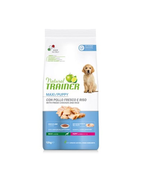 Trainer Dog Natural Maxi Junior kg 12 . Cibo Secco per Cani.