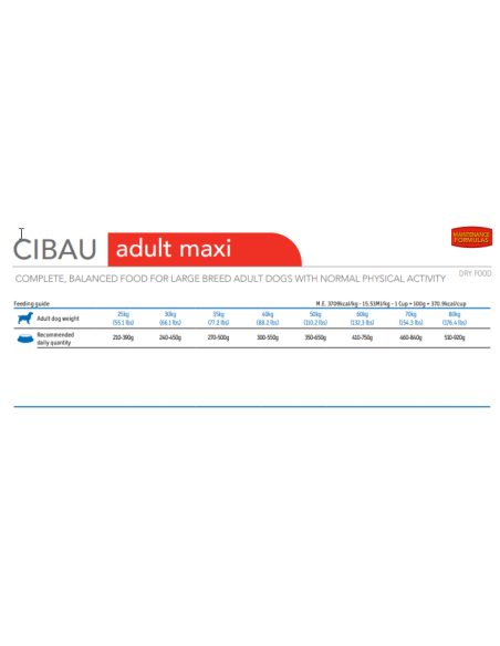 Cibau Adult Maxi Breed Kg.12 Cibo Secco per Cani di Taglia Maxi