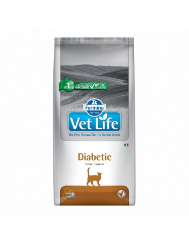 Vet Life Diabetic kg.2 Alimento Completo Dietetico per Gatti