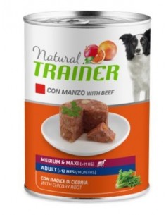 Natural Trainer Dog Medium Maxi Manzo gr 400 Cibo Umido Per Cani