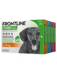Frontline Combo, 3 Pipette, Cane Taglia S (2 - 10 Kg), Antiparassitario per Cani e Cuccioli di Lunga Durata, Protegge il Cane e