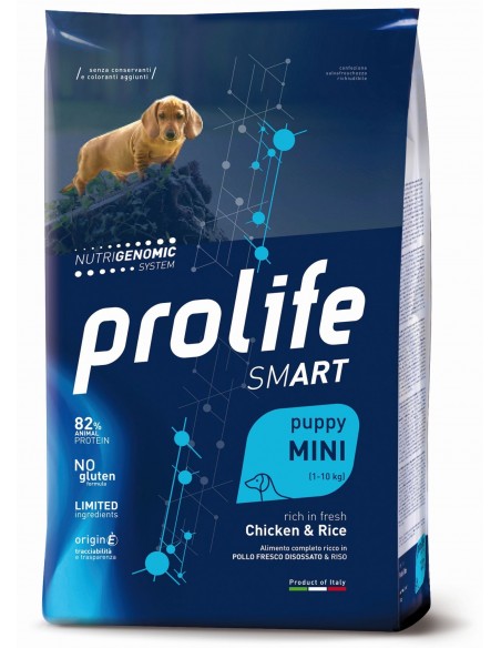 Prolife Smart Puppy Mini Pollo e Riso Gr.600 cibo per Cani