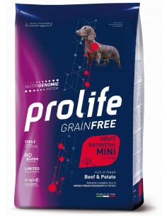 Prolife Grain Free Adult Mini Sensitive Beef and Potato Gr.600 Cibo per Cani