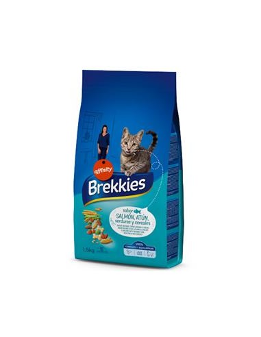 Brekkies Cat Mix Salmone Tonno e Verdure kg 1,5. Alimento Per Gatti