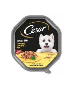 Cesar Senior 10+. Pollo Saporito e Riso gr 150. Alimento Per Cani