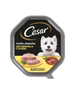 Cesar con Tenero Pollo e Tacchino gr 150. Alimento Per Cani