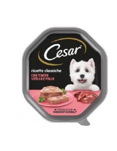 Cesar con Tenero Vitello e pollo gr 150 . Alimento  Per Cani