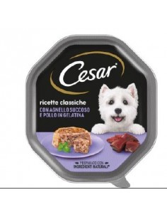 Cesar Ricette Classiche Con Agnello e Pollo In Gelatina gr 150. Alimento Per Cani