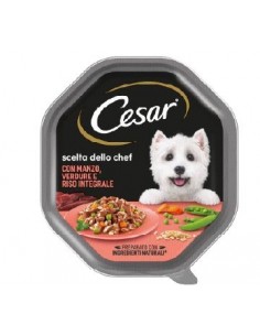 Cesar Scelta Dello Chef Manzo Verdure Riso Integrale Gr. 150. Alimento Per Cani