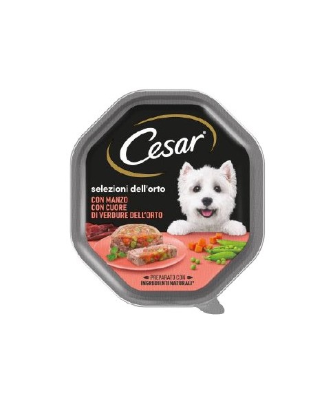 Cesar Selezione Dell'orto  Manzo Con Cuore Verdure Dell' Orto gr 150. Alimento  per cani