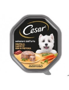 Cesar Selezione Dell'Orto Pollo Carote Erba  di Provenza gr. 150 . Alimento  Per Cani