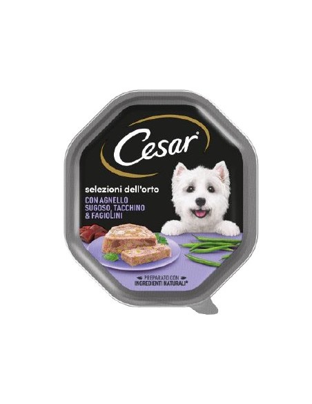 Cesar Selezioni Dell'Orto Agnello Sugoso Tacchino Fagiolini gr.150. Alimento  Per Cani