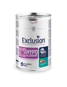 Exclusion Hypoallergenic con Cervo e Patate All Breeds gr 400. Alimento Dietetico Per Cani