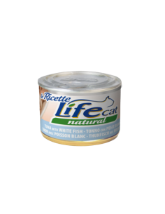 Life Cat Natural Le Ricette Tonno con Pesce Bianco Gr.150 Cibo Umido per Gatti