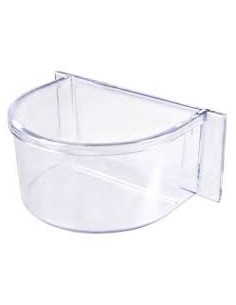 Mangiatoia Parrot Trasparente . Accessorio Per gabbie