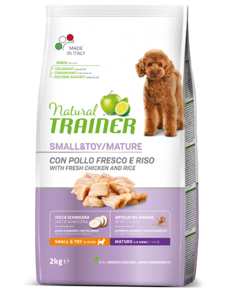 Natural Trainer Small e  Toy Maturity Pollo fresco. Cibo Secco Per Cani kg 2