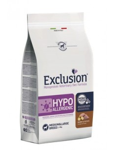 EXCLUSION DIET HYPOALLERGENIC CONIGLIO E PATATE M/L KG.12 2