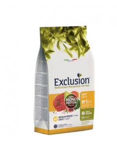 Exclusion Mono Noble Grain Manzo Medium kg 12. Crocchette per cani
