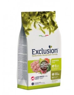 Exclusion Mono Noble Grain Pollo Large kg 12. Crocchette per cani
