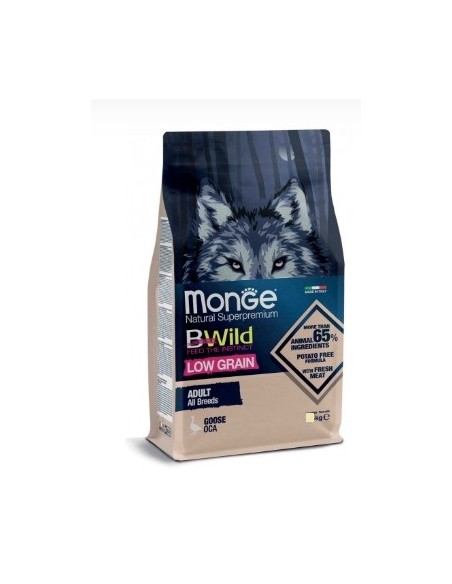 Monge Bwild Low Grain Oca Kg.12 Cibo Secco per Cani