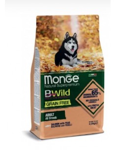 Monge Bwild Grain Free All Breeds Salmone e Piselli Kg.2,5 Cibo per Cani