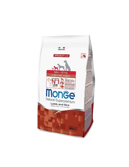 Monge Mini Puppy e Junior e Riso Kg 2,5. Crocchette Per Cani