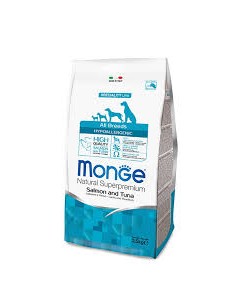 MONGE HYPOALLERGENIC SALMONE E TONNO KG.2,5 2