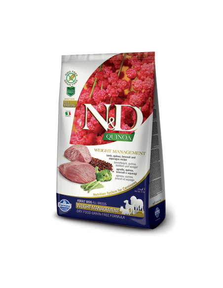 N&D dog QUINOA WEIGHT MANAGEMENT ANATRA E BROCCOLI GR.800