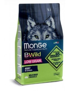 Monge Bwild Low Grain Adult All Breeds Cinghiale Kg.12 Cibo per Cani