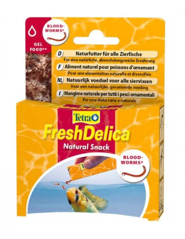 Tetra FreshDelica Bloodworms gr 48. Mangime Per Pesci