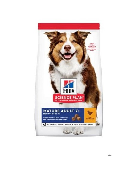 Hill's Canine Mature Medium Pollo kg 2,5. Crocchette per cani