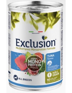 Exclusion Mediterraneo Mono Noble Grain Adult Tonno Gr 400. Cibo Umido Per Cani