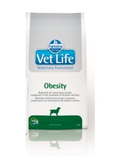 Vet Life Dog Obesity Kg.12 Farmina Cibo Secco per Cani per la Riduzione dell'eccesso di peso corporeo.