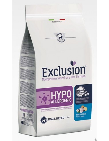 EXCLUSION DIET HYPOALLERGENIC SMALL PESCE E PATATE KG.2