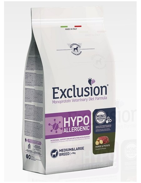 EXCLUSION DIET HYPOALLERGENIC CAVALLO E PATATE M/L KG.12