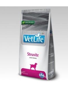 Vet Life Dog Struvite Kg.2 Farmina è un Alimento Completo Dietetico per cani, per la dissoluzione di calcoli.