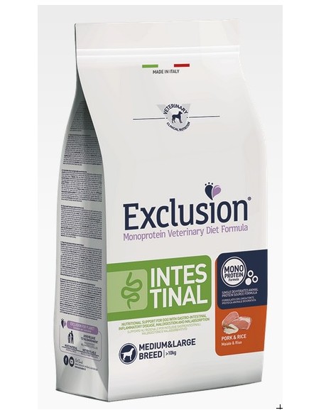 Exclusion Diet Intestinal Maiale e Riso  M/L KG.2. Diete Per Cani