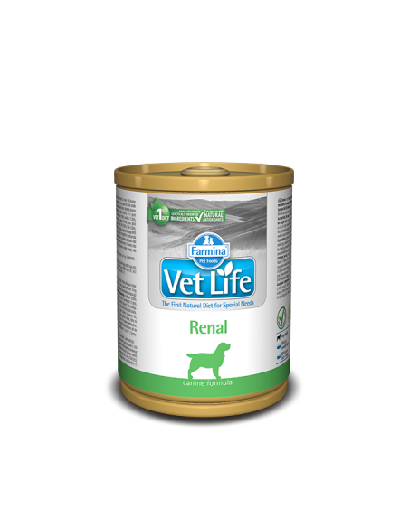 Vet Life Dog Renal Gr.300 Farmina Cibo Secco per Cani è un alimento completo per il supporto della funzione renale