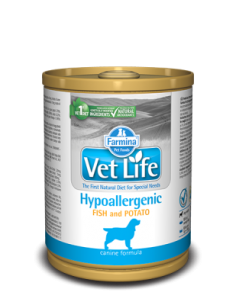 Vet Life Dog Hypoallergenic Fish and Potato (Pesce e Patate) Gr.300 Farmina Alimenti per Cani per la riduzione di Intolleranze