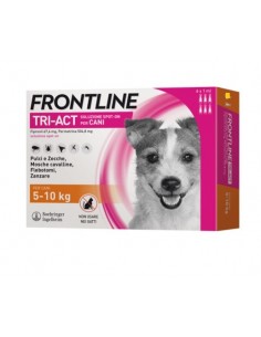 Frontline Triact 5-10 Kg 3 Pipette Antiparassitario per Cani e Cuccioli. Protezione da pulci, zecche e pappataci Frontline Triac