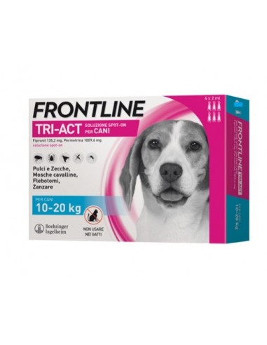 Frontline Triact 10-20 Kg 3 Pipette Antiparassitario per Cani e Cuccioli