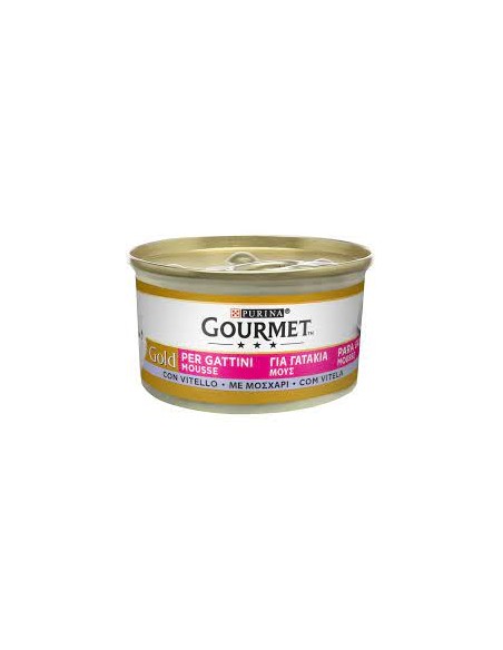 Gourmet Gold Gattini Mousse Vitello gr 85. Mangime Per Gattini