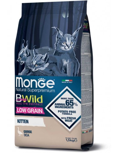Monge Bwild Low Grain Kitten Oca Kg.1,5 Cibo per Gattini
