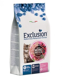 Exclusion Mediterraneo Monoprotein Kitten Pollo Gr.300 Cibo per Gattini