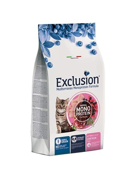 Exclusion Mediterraneo Monoprotein Kitten Pollo Kg.1,5 Cibo per Gattini