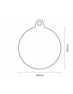 Medaglietta Basic Cerchio Grande Blu in Alluminio. Accessori per cani 2
